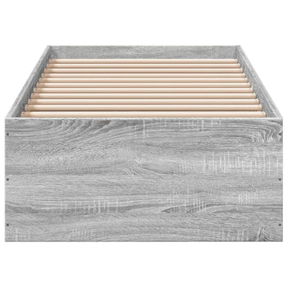 Bed Frame without Mattress Grey Sonoma 90x190 cm Single