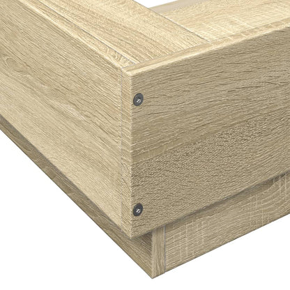 Bed Frame without Mattress Sonoma Oak 200x200 cm