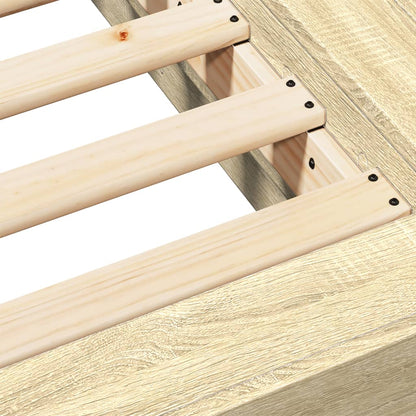 Bed Frame without Mattress Sonoma Oak 200x200 cm