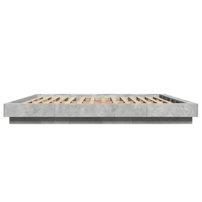 Bed Frame without Mattress Concrete Grey 200x200 cm