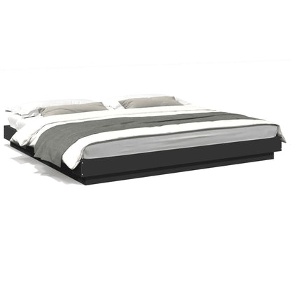 Bed Frame without Mattress Black 180x200 cm Super King