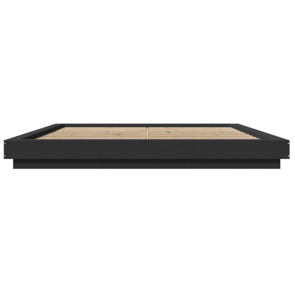 Bed Frame without Mattress Black 180x200 cm Super King