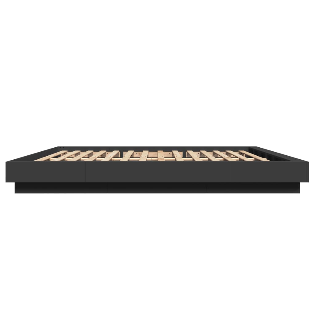 Bed Frame without Mattress Black 180x200 cm Super King