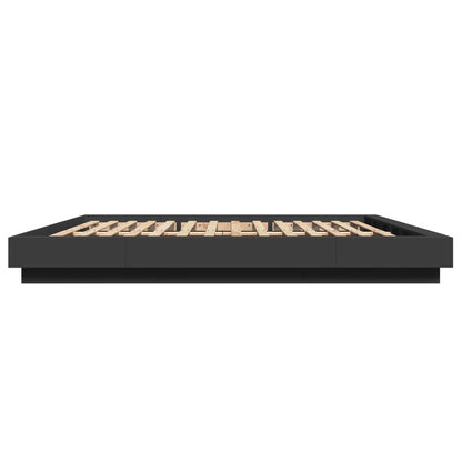 Bed Frame without Mattress Black 180x200 cm Super King