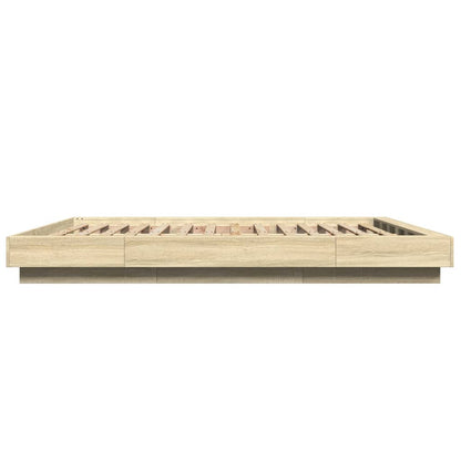 Bed Frame without Mattress Sonoma Oak 160x200 cm