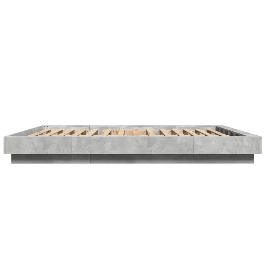 Bed Frame without Mattress Concrete Grey 160x200 cm