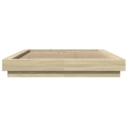 Bed Frame without Mattress Sonoma Oak 120x200 cm