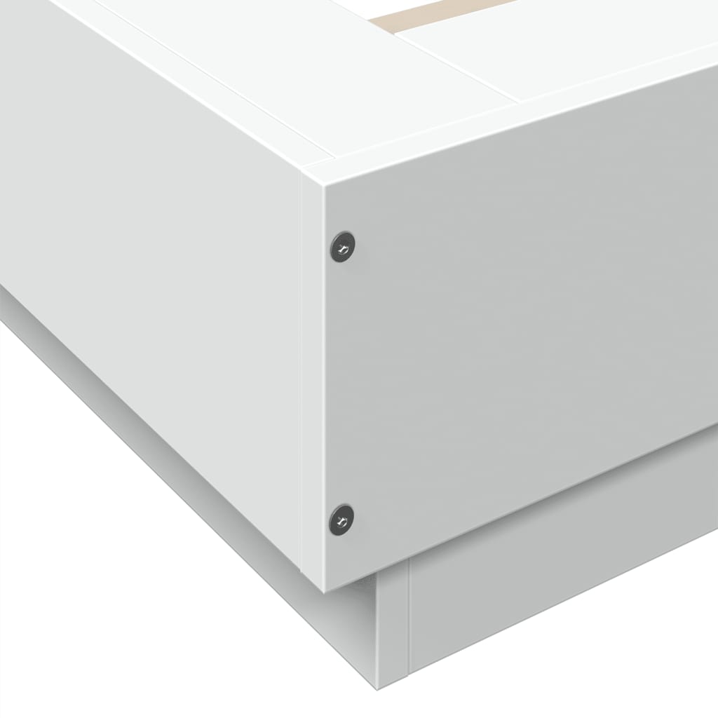 Bed Frame without Mattress White 90x200 cm