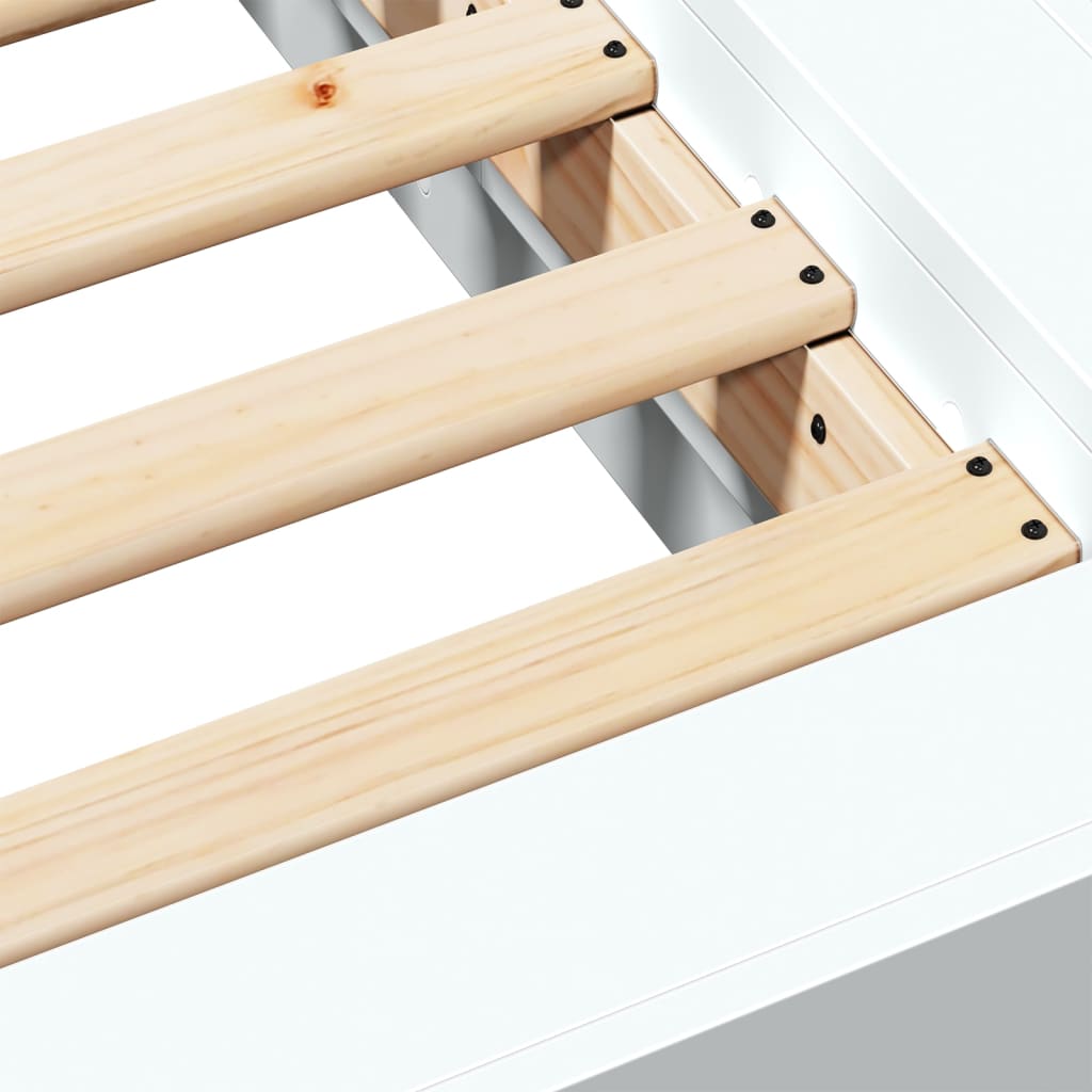 Bed Frame without Mattress White 90x200 cm