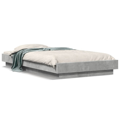 Bed Frame without Mattress Concrete Grey 90x200 cm