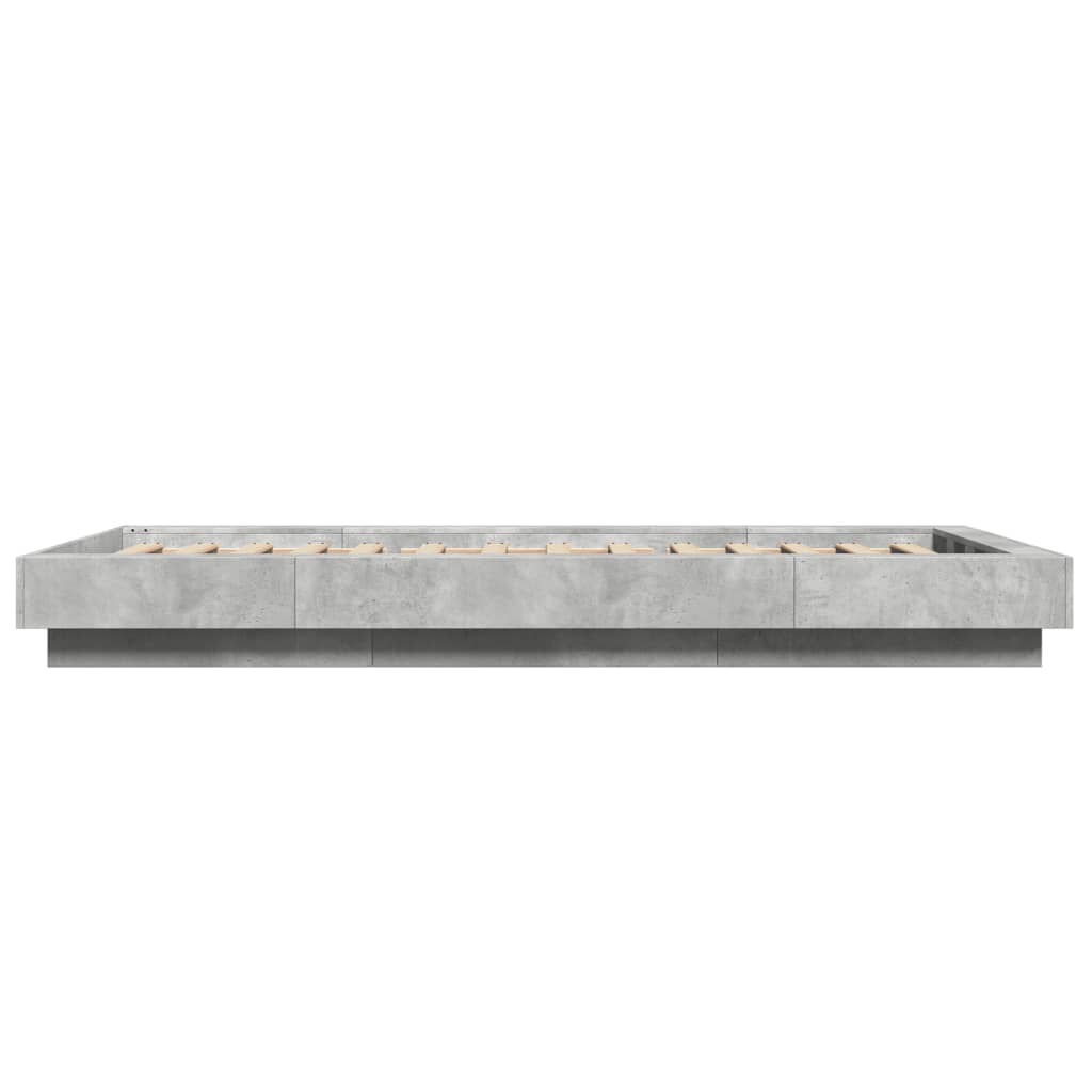 Bed Frame without Mattress Concrete Grey 90x200 cm