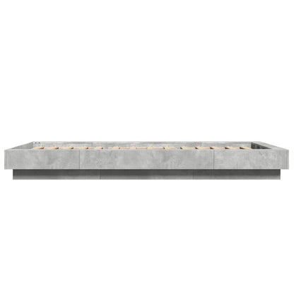Bed Frame without Mattress Concrete Grey 90x200 cm