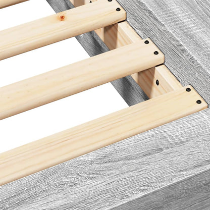 Bed Frame without Mattress Grey Sonoma 90x200 cm