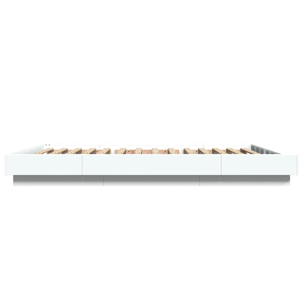 Bed Frame without Mattress White 140x190 cm
