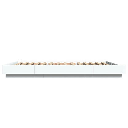Bed Frame without Mattress White 140x190 cm