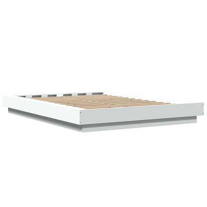 Bed Frame without Mattress White 140x190 cm