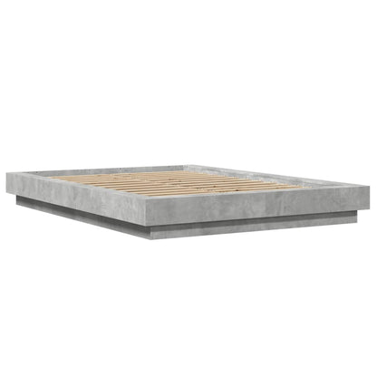 Bed Frame without Mattress Concrete Grey 140x190 cm