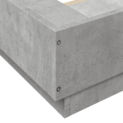 Bed Frame without Mattress Concrete Grey 140x190 cm
