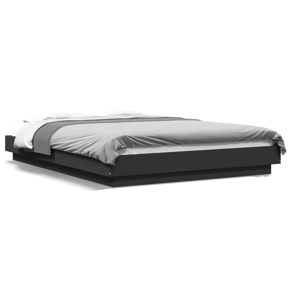 Bed Frame without Mattress Black 135x190 cm Double