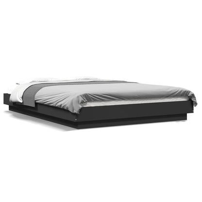 Bed Frame without Mattress Black 135x190 cm Double