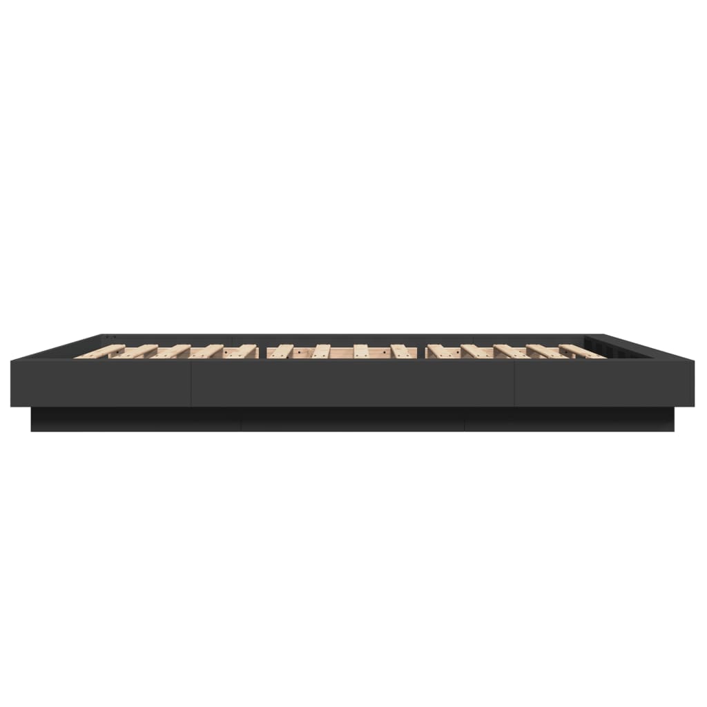 Bed Frame without Mattress Black 135x190 cm Double