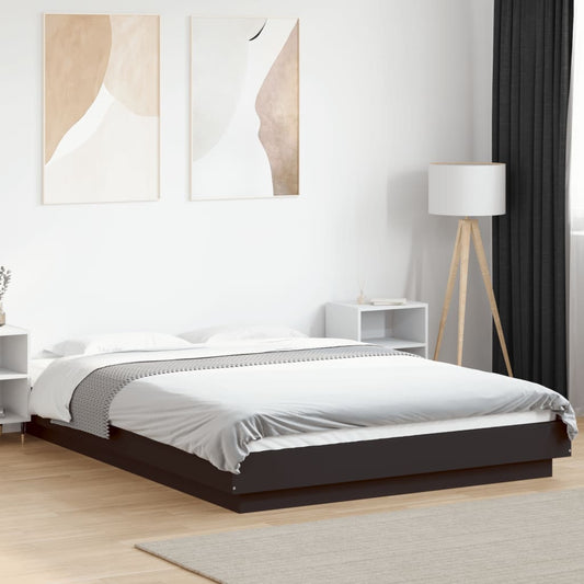 Bed Frame without Mattress Black 135x190 cm Double