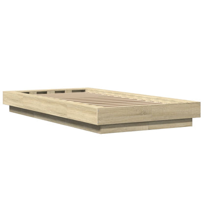 Bed Frame without Mattress Sonoma Oak 90x190 cm Single
