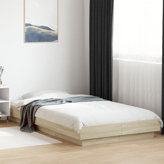 Bed Frame without Mattress Sonoma Oak 90x190 cm Single