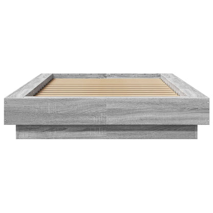 Bed Frame without Mattress Grey Sonoma 90x190 cm Single