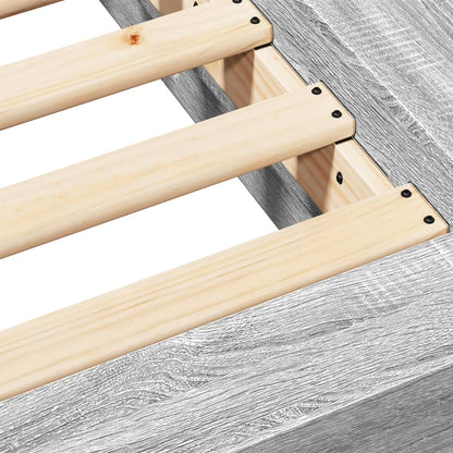 Bed Frame without Mattress Grey Sonoma 90x190 cm Single