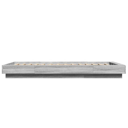 Bed Frame without Mattress Grey Sonoma 75x190 cm Small Single