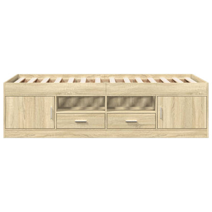 Daybed with Drawers without Mattress Sonoma Oak 90x200 cm
