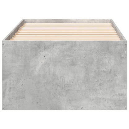 Daybed with Drawers without Mattress Concrete Grey 90x200 cm
