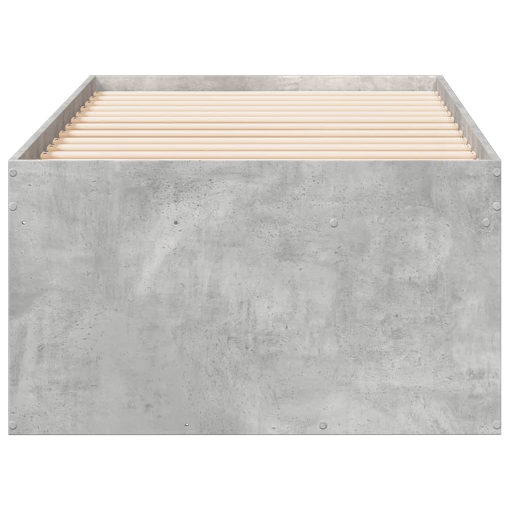 Daybed with Drawers without Mattress Concrete Grey 75x190 cm Small Single