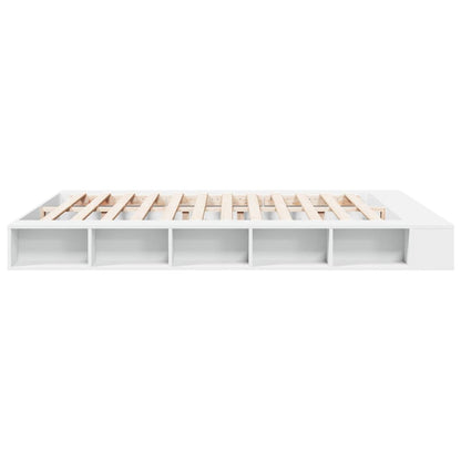 Bed Frame without Mattress White 200x200 cm