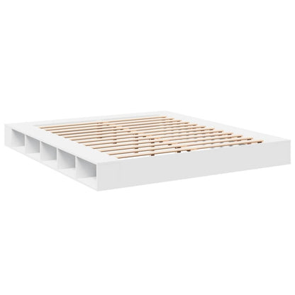 Bed Frame without Mattress White 200x200 cm