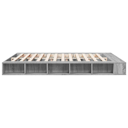 Bed Frame without Mattress Grey Sonoma 200x200 cm