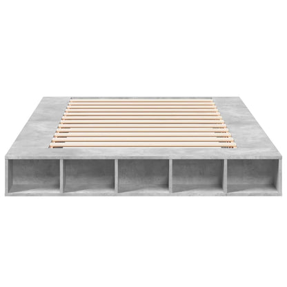 Bed Frame without Mattress Concrete Grey 160x200 cm