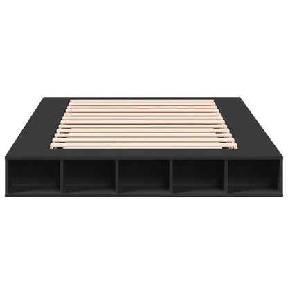 Bed Frame without Mattress Black 150x200 cm King Size