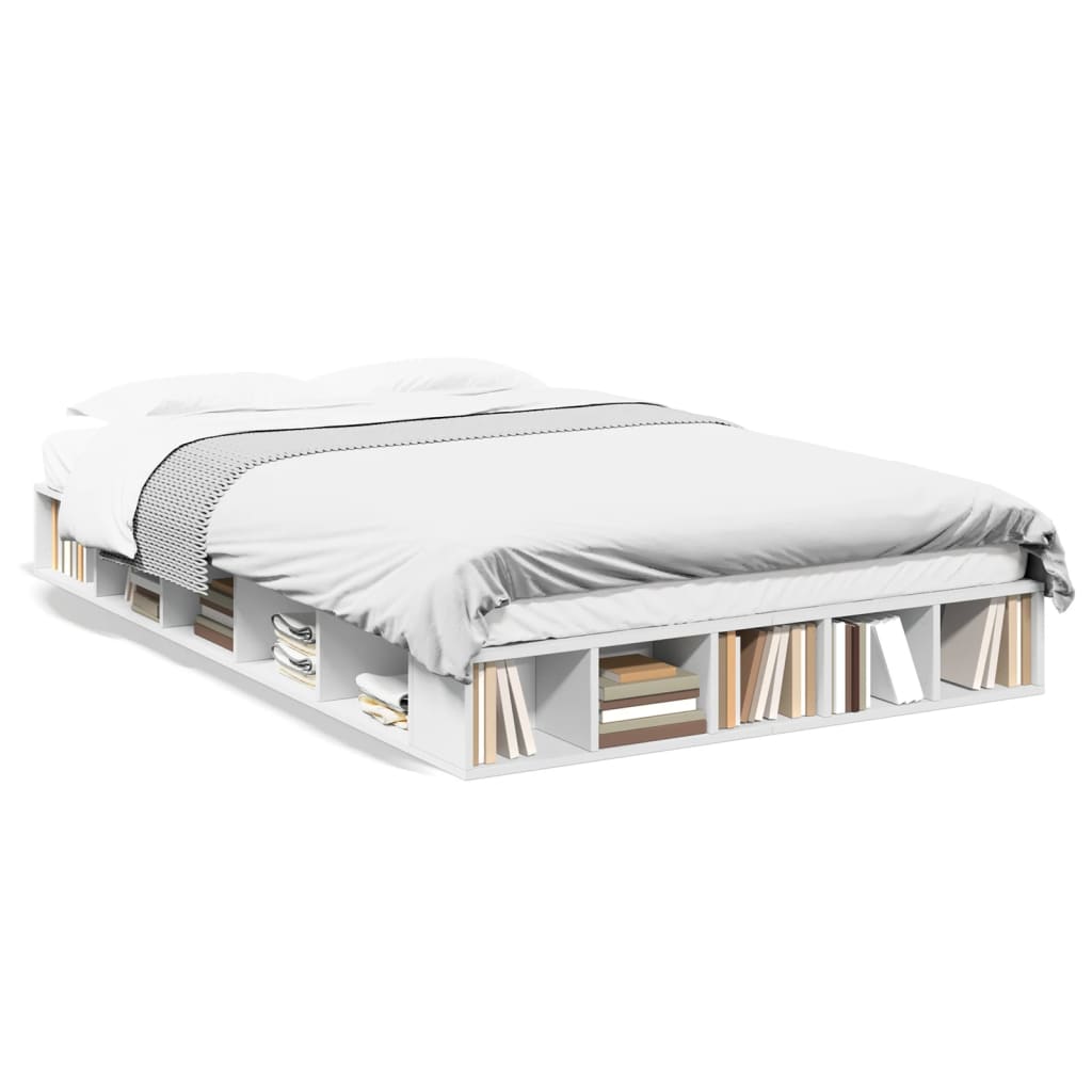 Bed Frame without Mattress White 120x200 cm
