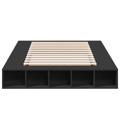 Bed Frame without Mattress Black 120x200 cm