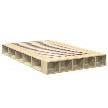 Bed Frame without Mattress Sonoma Oak 135x190 cm Double