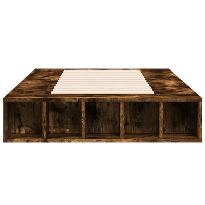 Bed Frame without Mattress Smoked Oak 100x200 cm