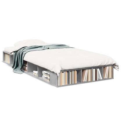 Bed Frame without Mattress Concrete Grey 90x200 cm