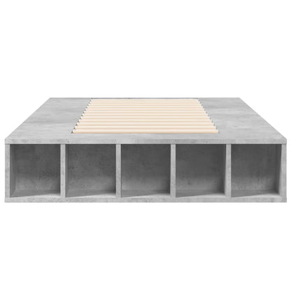 Bed Frame without Mattress Concrete Grey 90x200 cm