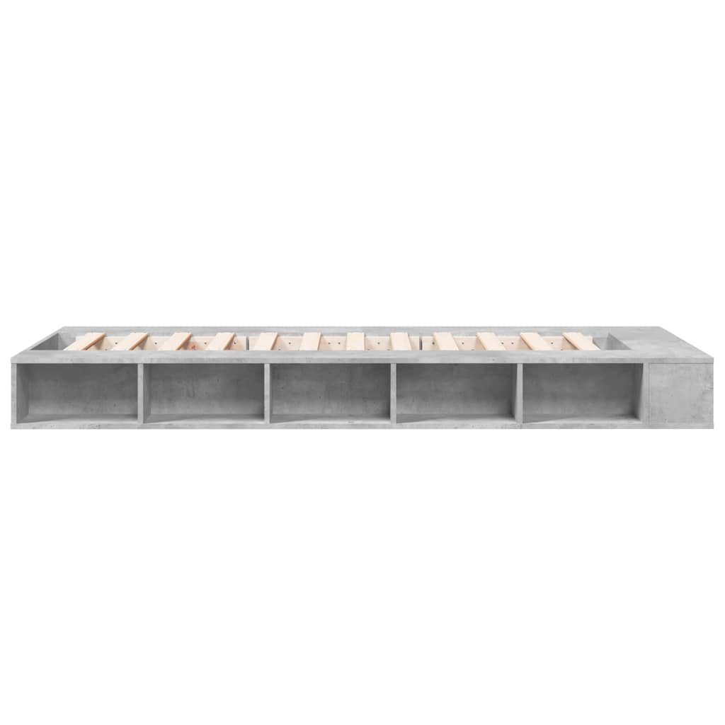 Bed Frame without Mattress Concrete Grey 90x200 cm