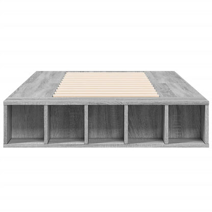 Bed Frame without Mattress Grey Sonoma 90x200 cm