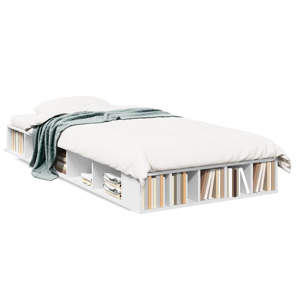 Bed Frame without Mattress White 90x190 cm Single