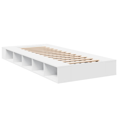 Bed Frame without Mattress White 90x190 cm Single