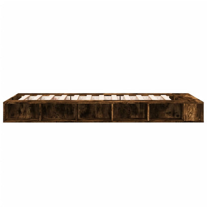 Bed Frame without Mattress Smoked Oak 90x190 cm Single